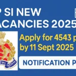 UP SI New Vacancies 2025